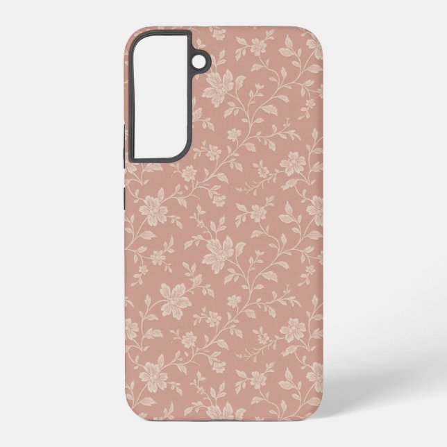 Coque Samsung Galaxy Florales de crème vintage - Élégant romantique (Verso)