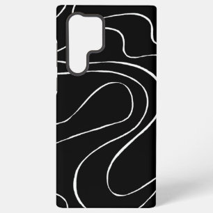 Coque Samsung Galaxy Flux et reflux 2 - Noir sur Blanc
