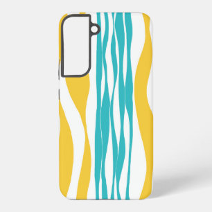 Coque Samsung Galaxy Flux et reflux - Turquoise & Jaune