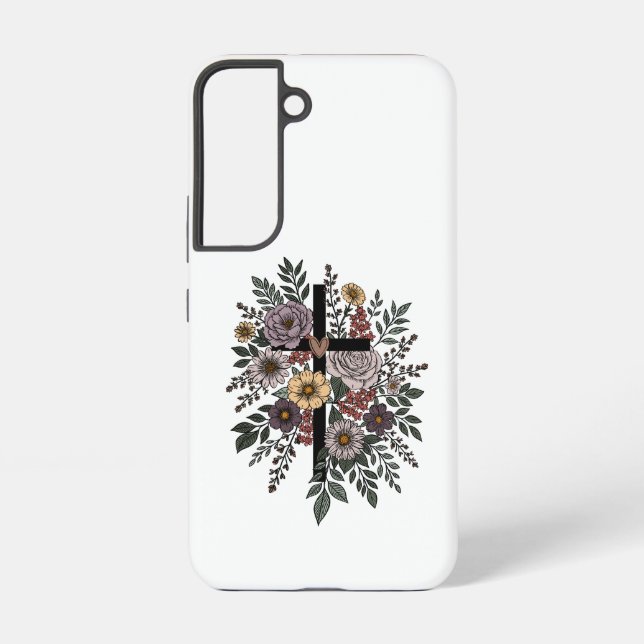 Coque Samsung Galaxy Foi et fleurs (Verso)