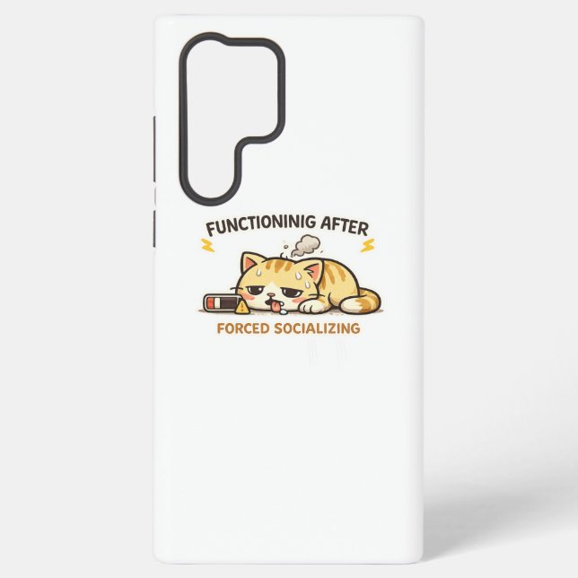 Coque Samsung Galaxy Fonctionnement après une socialisation forcée Chat (Verso)