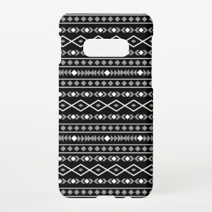 Coque Samsung Galaxy S10E Formes aztèques Motif blanc gris noir