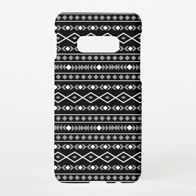 Coque Samsung Galaxy Formes aztèques Motif blanc gris noir (Dos)