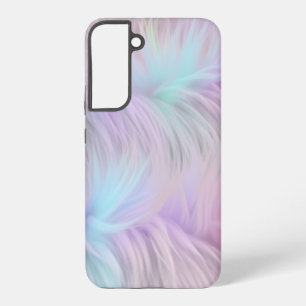 Coque Samsung Galaxy Fourrure Arc-en-ciel Pastel