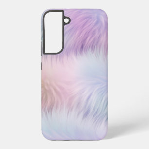Coque Samsung Galaxy Fourrure Arc-en-ciel Pastel