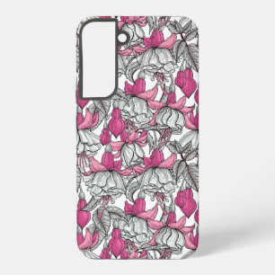 Coque Samsung Galaxy Fuchsia en blanc et rose