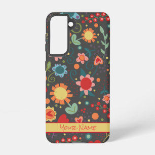 Coque Samsung Galaxy Fun Colorful Girl Personnalisé Flower Motif