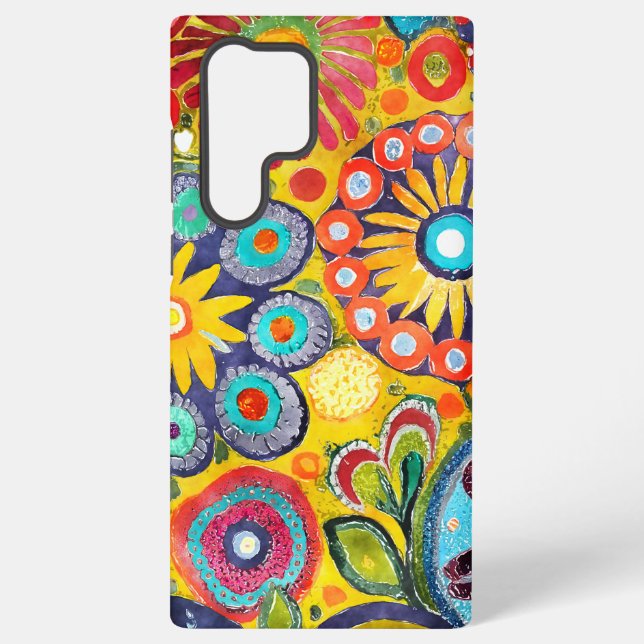 Coque Samsung Galaxy Fun Hippie à motif de fleur (Verso)