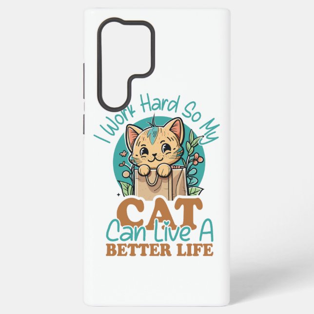 Coque Samsung Galaxy Funny Cat Lover Quote Cute Kitten Graphic (Verso)