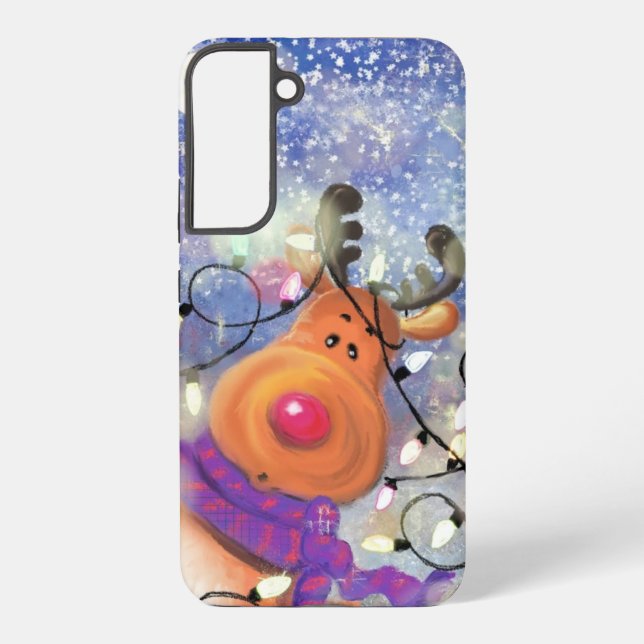 Coque Samsung Galaxy Funny Reindeer Noël Samsung ou coque iphone (Verso)