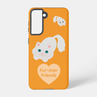 Coque Samsung Galaxy Fur-ever Friends Cats Kids Orange Galaxy Case