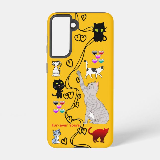 Coque Samsung Galaxy Fur-ever Yours Cat Samsung Galaxy Case (Verso)