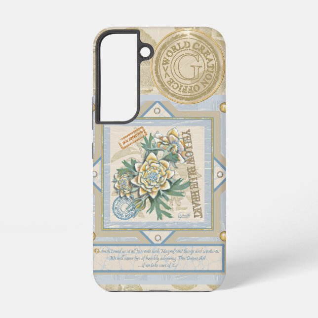 Coque Samsung Galaxy G Bureau de la création Fleur jaune (Verso)