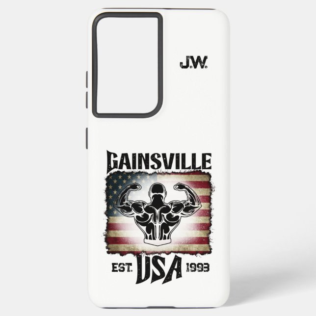Coque Samsung Galaxy Gainsville USA Double Biceps Pose Bodybuilding (Verso)
