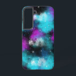 Coque Samsung Galaxy Galaxie violette et bleue<br><div class="desc">galaxie abstraite bleue et violette</div>