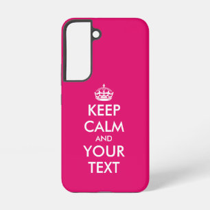 Coque Samsung Galaxy Garde calme et continue mème rose personnalisé