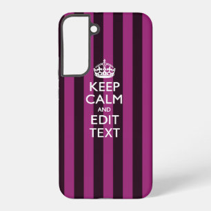 Coque Samsung Galaxy Garde calme personnalisé Votre texte sur rose fuch