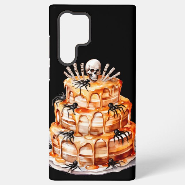 Coque Samsung Galaxy GÂTEAU éffrayant D'ORANGE HALLOWEEN LAYER (Verso)