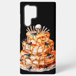 COQUE SAMSUNG GALAXY GÂTEAU LAYER CAKE D'HALLOWEEN ORANGE EFFRAYANT
