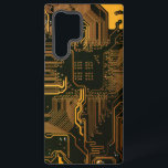 Coque Samsung Galaxy Geek Sortie carte circuit électronique orange PCB<br><div class="desc">PCB Circuit Board cadeaux pour les geeks ou cadeaux pour les nerds. En voici un pour l'Ordinateur Nerd ou Geek en chacun de nous. Geek Sortez votre Nerd avec cette carte circuit électronique PCB. Il s'agit d'une image de fond d'une carte de circuit imprimé ou d'une carte de circuit électronique....</div>