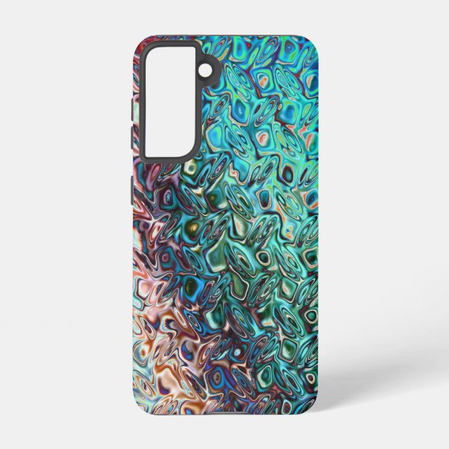 Coque Samsung Galaxy Gel abstrait bleu liquide (Verso)