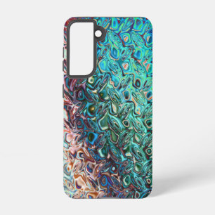 Coque Samsung Galaxy Gel bleu liquide Abstrait