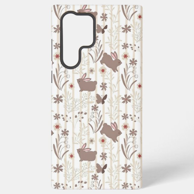 Coque Samsung Galaxy Gentle Rabbit Prince with Botanicals (Verso)