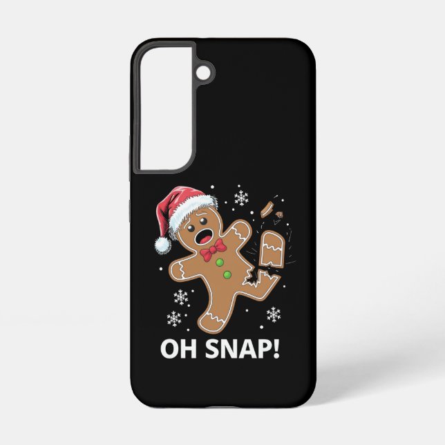 Coque Samsung Galaxy Gingerbread Man Oh Snap Christmas Funny Cookie (Verso)