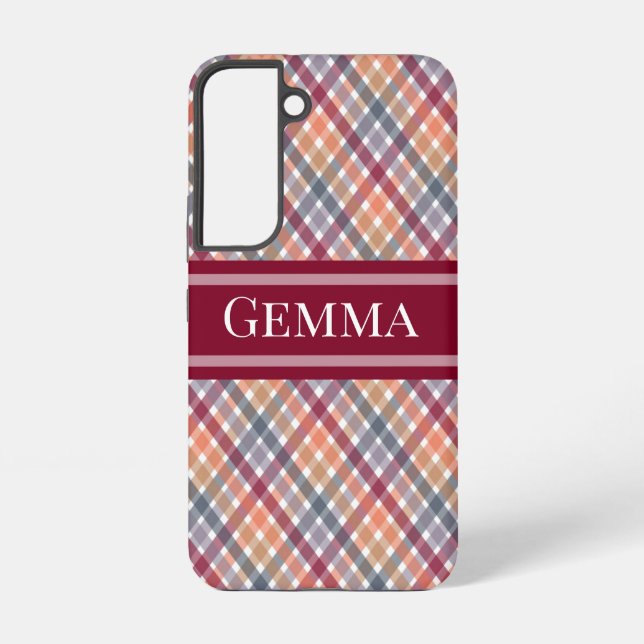 Coque Samsung Galaxy Gingham d'automne (Verso)