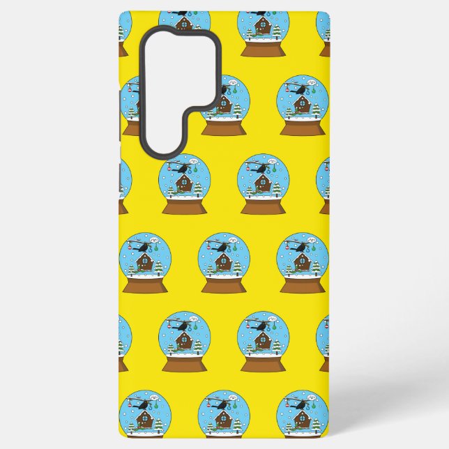 Coque Samsung Galaxy Globe des neiges avec chant Blackbird (Verso)