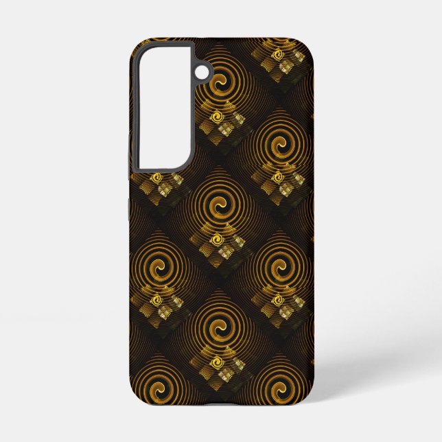 Coque Samsung Galaxy Gold Modern Boho Elegant Abstract Art Pattern #502 (Verso)
