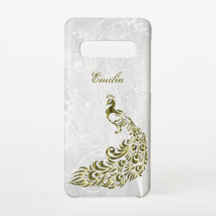 Coque Samsung Galaxy S10 Gold Peacock Personnalisé Samsung Galaxy Coque