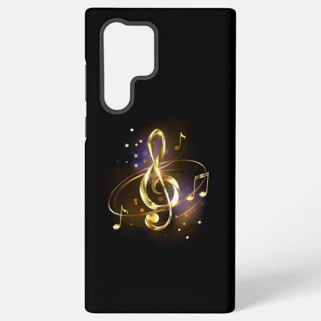 Coque Samsung Galaxy Gold Treble Clef Music (Verso)
