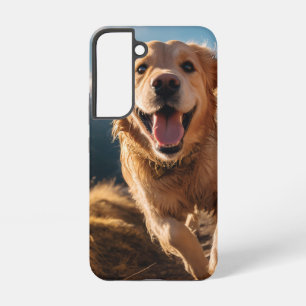 Coque Samsung Galaxy Golden Retriever heureux en course 