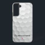 Coque Samsung Galaxy Golf Ball Dimples Texte et numéro personnalisés<br><div class="desc">Vous cherchez des cadeaux pour les golfeurs? QUATRE ! Cherchez-vous le cadeau parfait pour le golfeur dans votre vie ou vous-même? Cette image de Golf Ball Dimples est parfaite pour chaque golfeur. Customisez cette image Golf Ball avec Texte et numéro de votre choix. Design unique pour le golfeur décontracté au...</div>