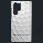 Coque Samsung Galaxy Golf Ball Dimples Texte et numéro personnalisés<br><div class="desc">Vous cherchez des cadeaux pour les golfeurs? QUATRE ! Cherchez-vous le cadeau parfait pour le golfeur dans votre vie ou vous-même? Cette image de Golf Ball Dimples est parfaite pour chaque golfeur. Customisez cette image Golf Ball avec Texte et numéro de votre choix. Design unique pour le golfeur décontracté au...</div>