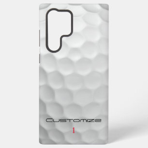 Coque Samsung Galaxy Golf Ball Dimples Texte et numéro personnalisés