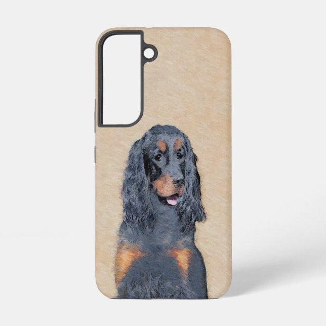 Coque Samsung Galaxy Gordon Setter Peinture - Joli art original chien (Verso)