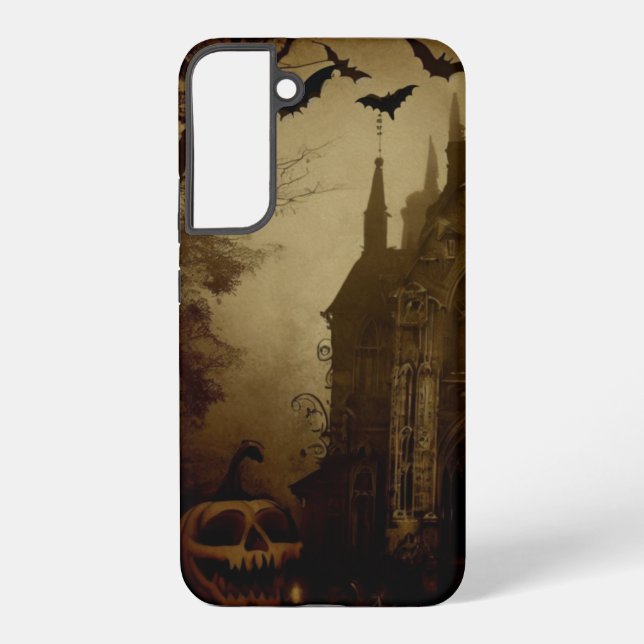 Coque Samsung Galaxy Gothique/Halloween/automne/citrouille (Verso)
