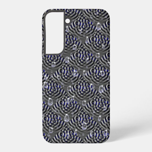 Coque Samsung Galaxy Gouttes de pluie sur du métal (Verso)