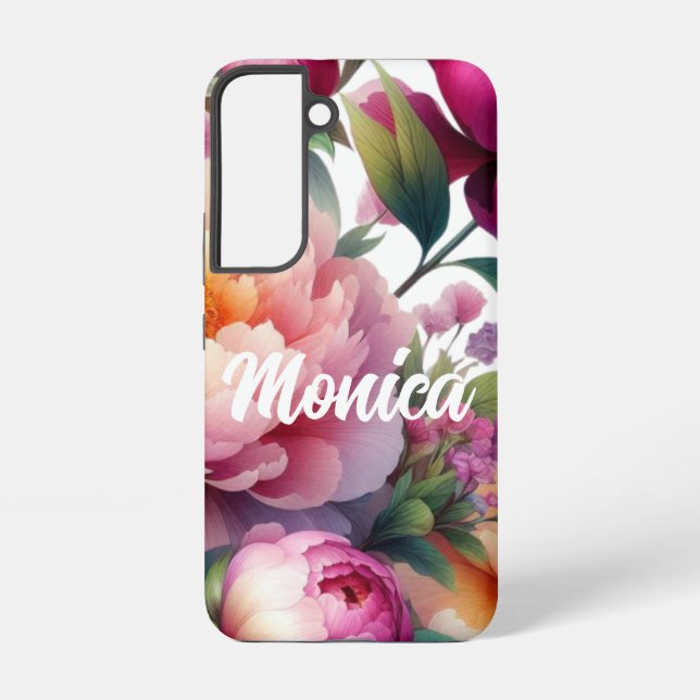 Coque Samsung Galaxy Grandes pivoines aquarelles (Verso)