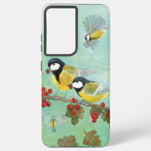 Coque Samsung Galaxy Grands Tit Birds, Red Robin & Hawthorn Berries