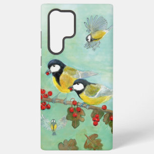Coque Samsung Galaxy Grands Tit Birds, Red Robin & Hawthorn Berries