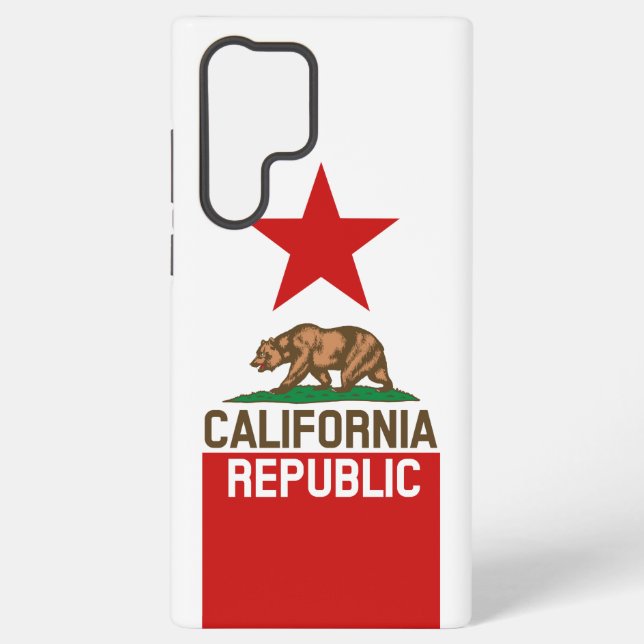 Coque Samsung Galaxy Graphique dynamique du drapeau de l'État de Califo (Verso)