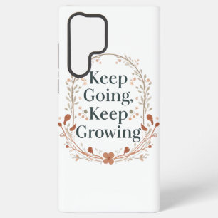 Coque Samsung Galaxy Graphique motivationnel Boho Botanical "Continuez