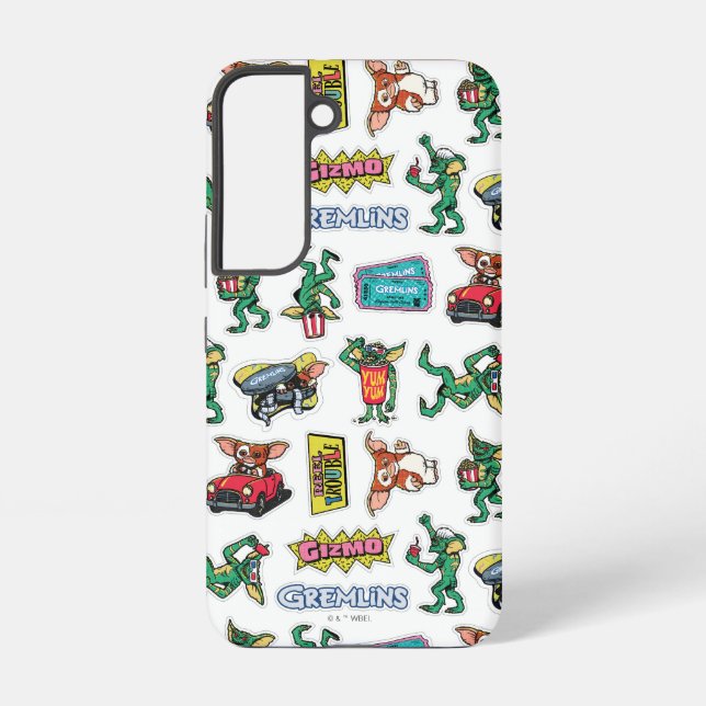 Coque Samsung Galaxy Gremlins™ Sticker Fun Pattern (Verso)