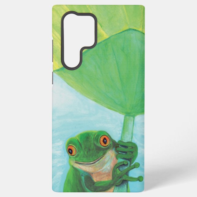 Coque Samsung Galaxy Grenouille verte sous Pad Lily (Verso)