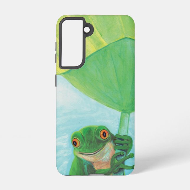 Coque Samsung Galaxy Grenouille verte sous Pad Lily (Verso)