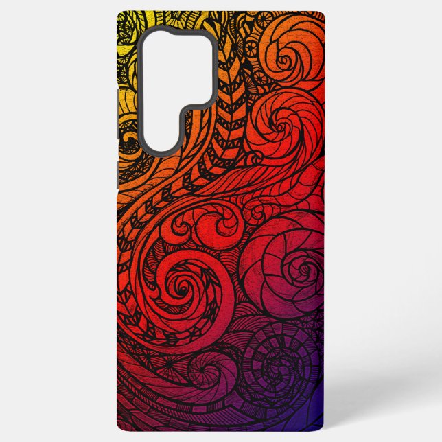 Coque Samsung Galaxy Gribouillis Tourbillon Gras (Verso)