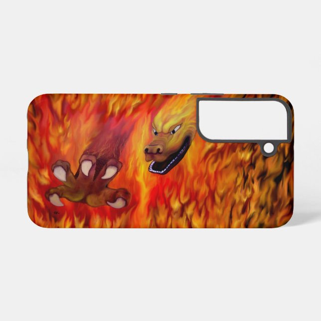 Coque Samsung Galaxy Griffe de dragon rouge (Verso Horizontal)